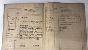“八一号”机车履历簿